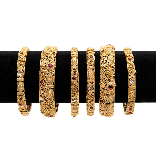 Gold-Plated Traditional Bangles for Women